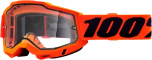 100% Accuri 2 Enduro Goggles - Neon Orange - Clear 50015-00004