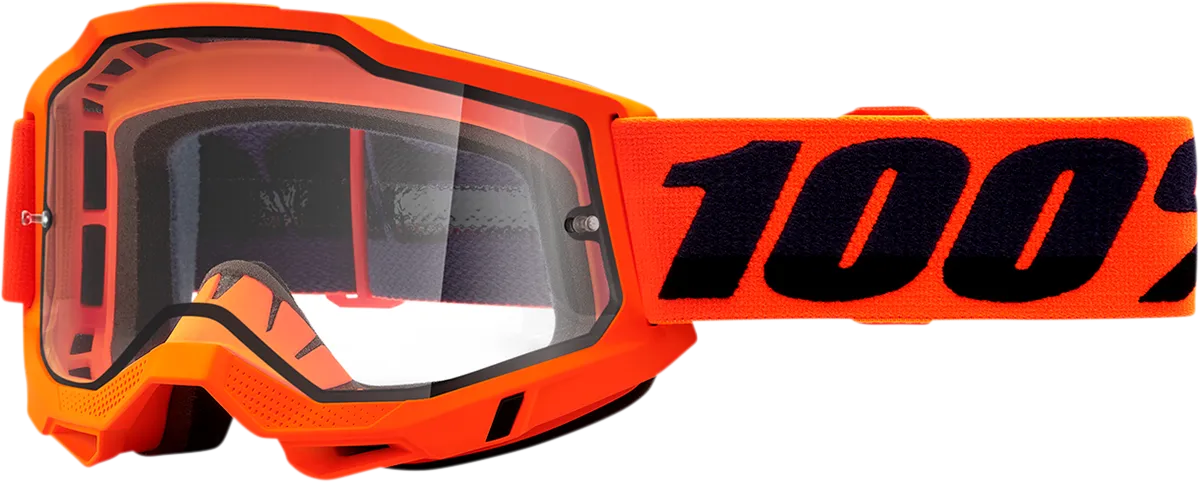 100% Accuri 2 Enduro Goggles - Neon Orange - Clear 50015-00004