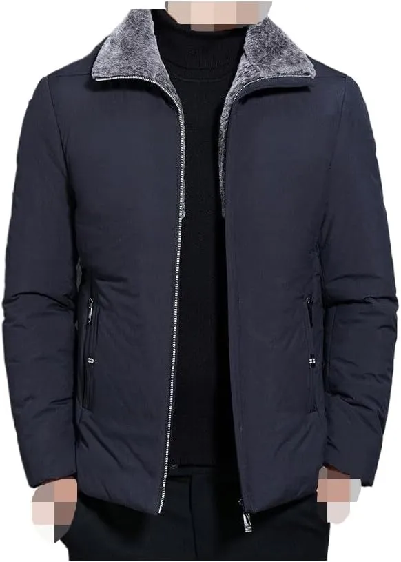 2023 Autumn/Winter New men Classic Fashion Solid Color Plus Cotton-Padded Jacket Men Casual Loose Thick Warm Coat male tops