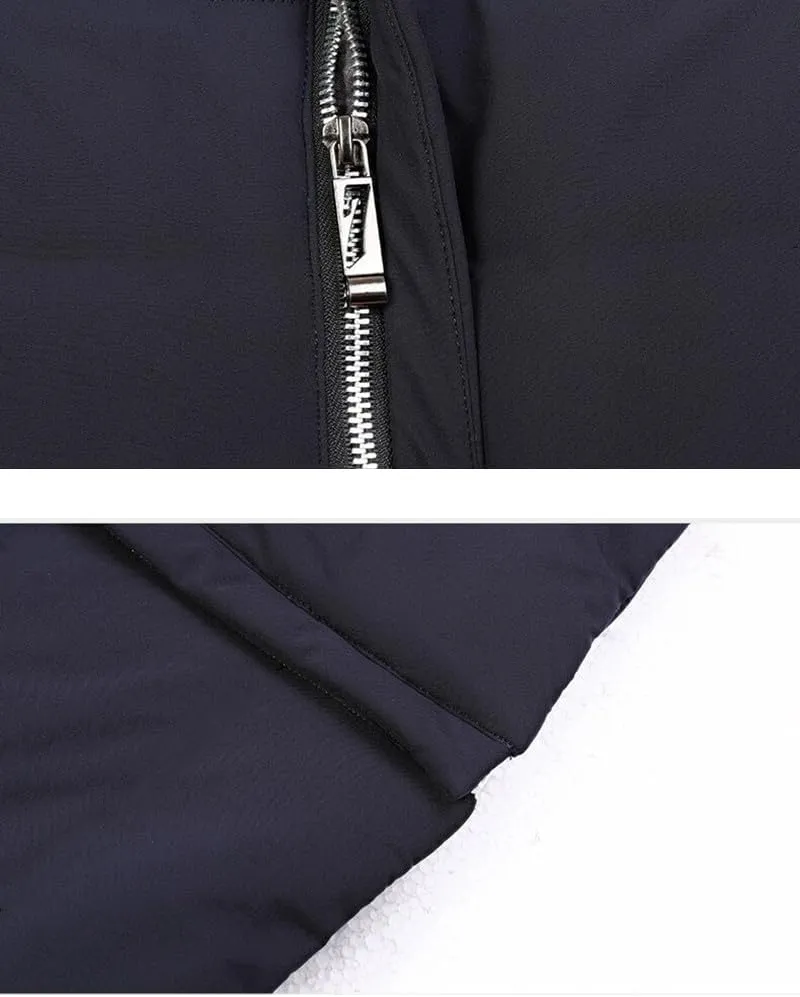 2023 Autumn/Winter New men Classic Fashion Solid Color Plus Cotton-Padded Jacket Men Casual Loose Thick Warm Coat male tops