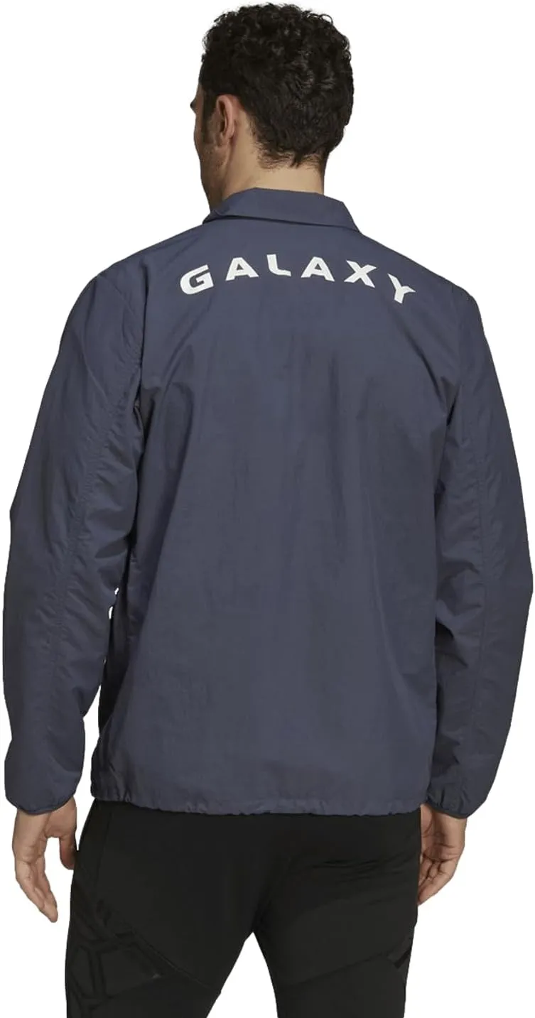 adidas LA Galaxy Anthem Jacket - Stylish Athletic Jacket, Made with 100% Recycled Materials, Regular Fit, Front Zip Pockets