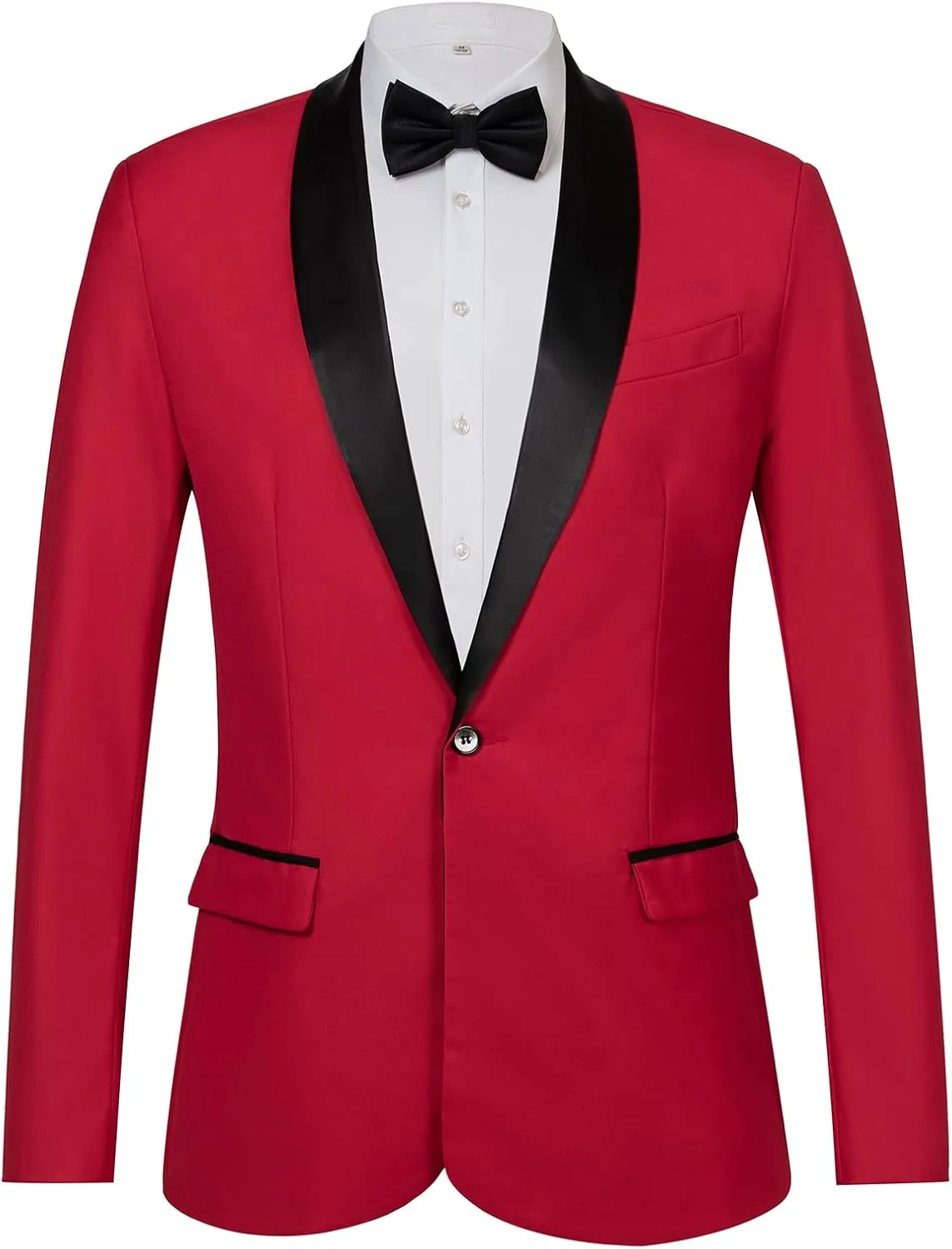 AIFARLD Blazer for Men Slim Fit Mens Blazer One Button Solid Color Jacket Blazer Suit for Business Casual