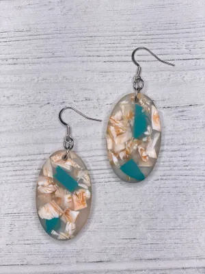 Alisha D Oval Dangle Resin Earrings