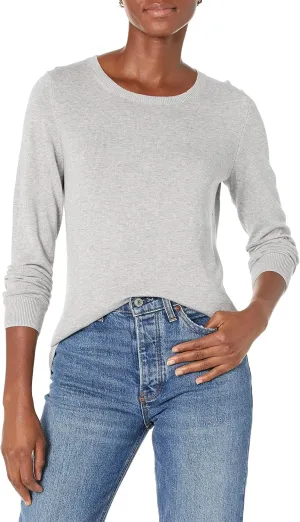 Amazon Essentials Women's Long-Sleeve Lightweight Crewneck Sweater (Available in Plus Size)