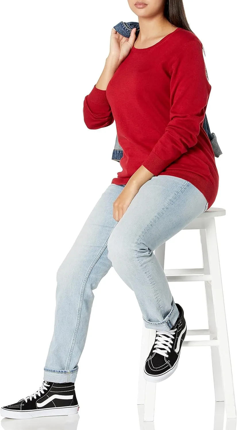 Amazon Essentials Women's Long-Sleeve Lightweight Crewneck Sweater (Available in Plus Size)