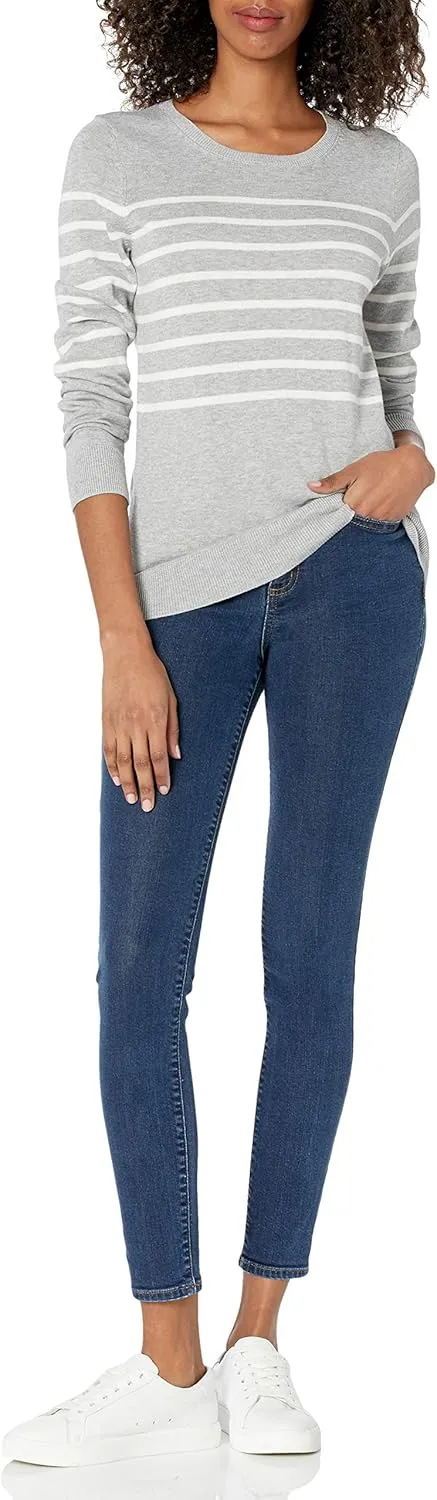 Amazon Essentials Women's Long-Sleeve Lightweight Crewneck Sweater (Available in Plus Size)