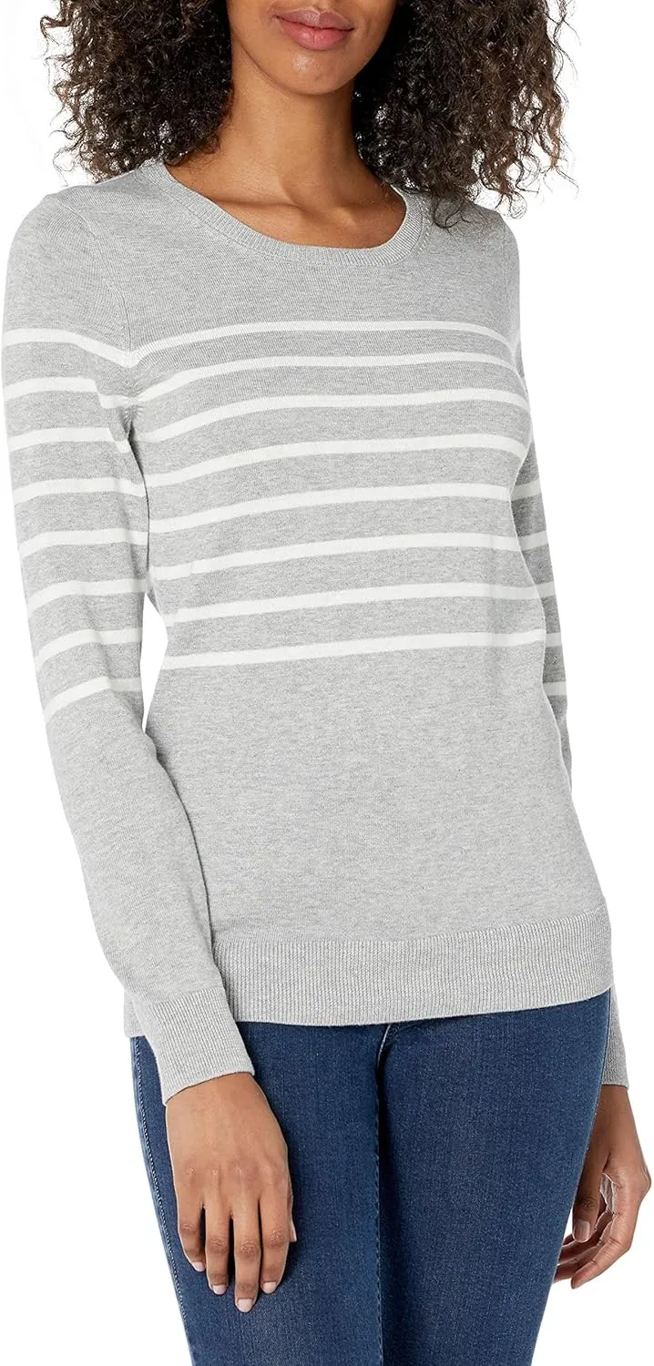Amazon Essentials Women's Long-Sleeve Lightweight Crewneck Sweater (Available in Plus Size)