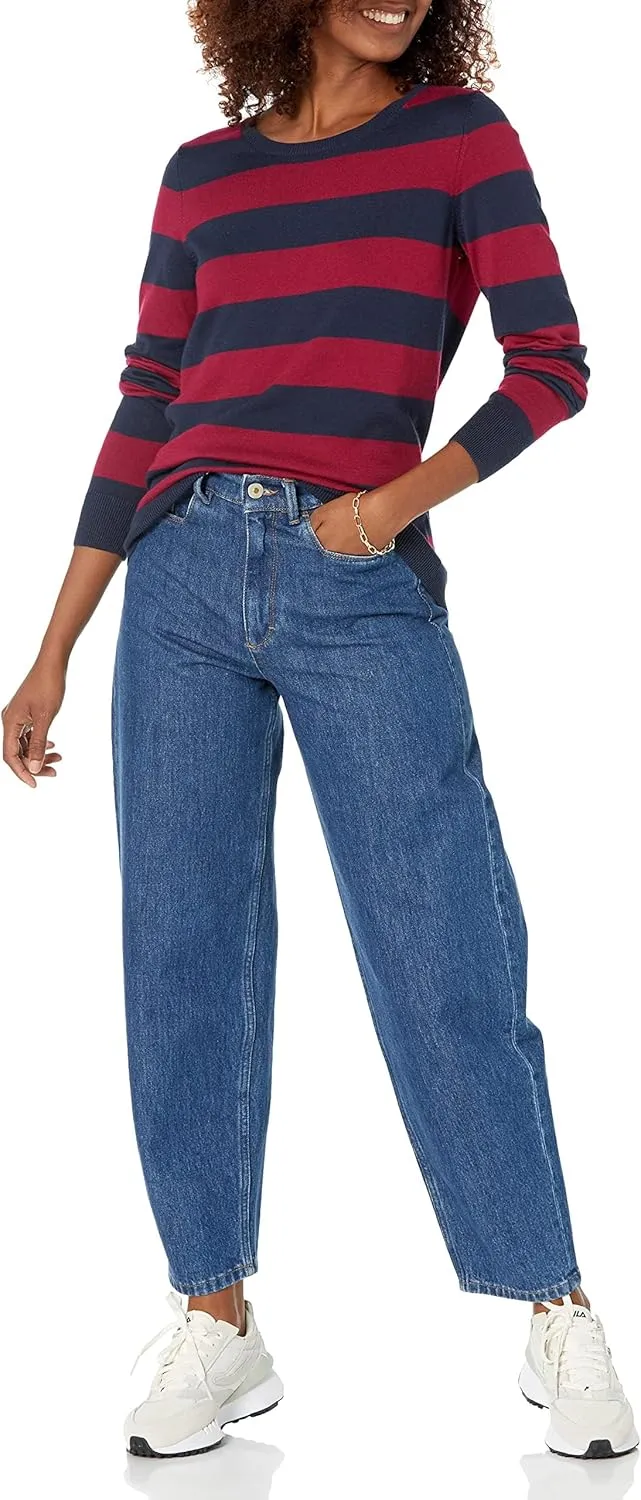 Amazon Essentials Women's Long-Sleeve Lightweight Crewneck Sweater (Available in Plus Size)