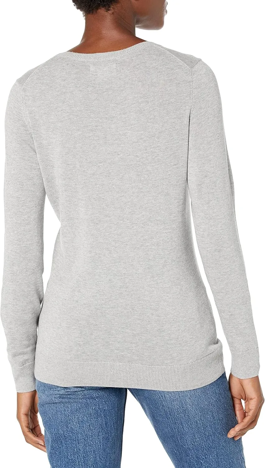 Amazon Essentials Women's Long-Sleeve Lightweight Crewneck Sweater (Available in Plus Size)