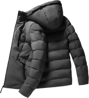 Aoleaky Warm Men Parkas Casual Hooded Coat Winter Thick Men's Sportswear Cotton Padded Jackets Zipper Solid Outwear