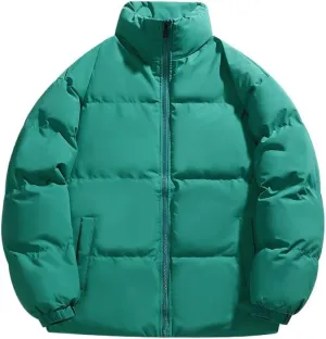 Autumn/Winter Men Warm Puffer Silk-like Cotton jackets Casual Men Padded Outwear Zipper Closure Long Sleeve Outdoor Coat