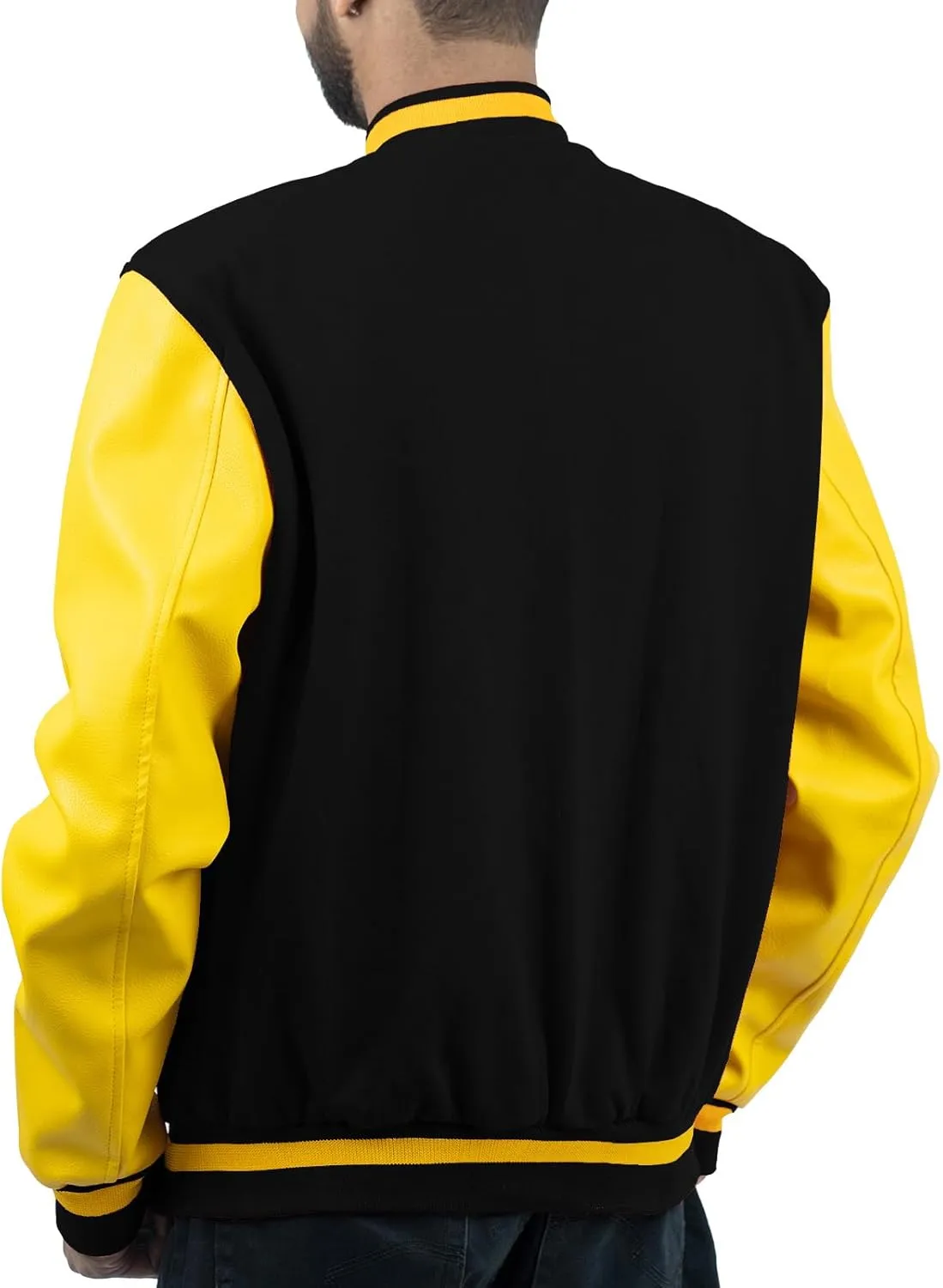 Baseball Wool Jacket Men | Letterman Jacket Men Faux Leather Sleeve | Varsity Jacket Men | Wool Bomber Jacket Men