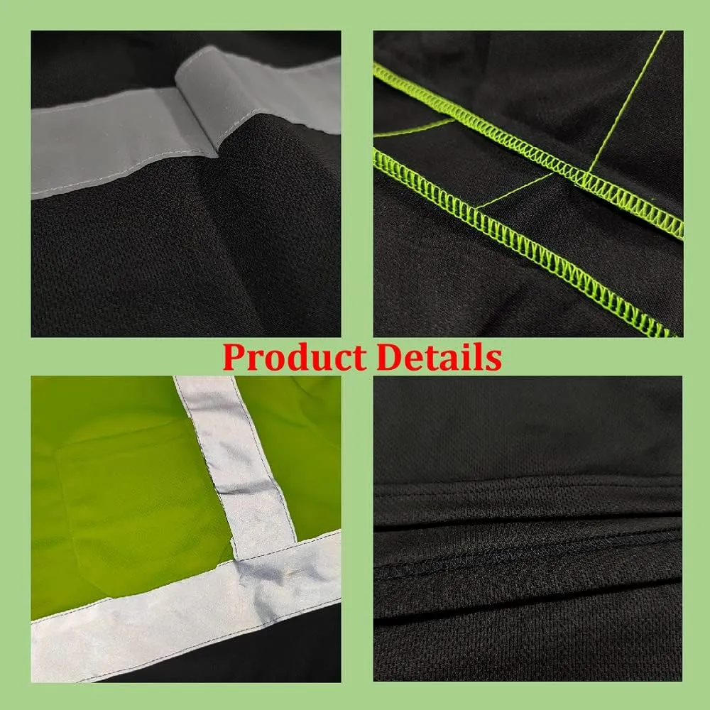 BeautyWill High Visibility Shirts Long Sleeve Class 2 Reflective Shirts ANSI with Pocket Safety Shirts for Men and Women