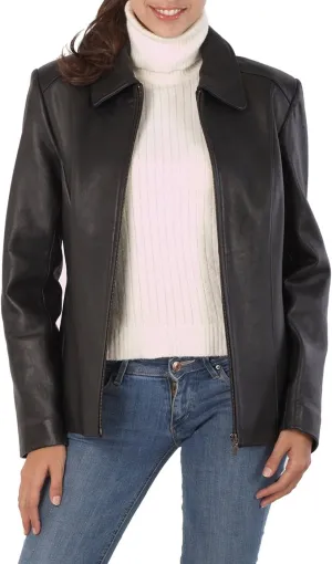 BGSD Women Miranda Lambskin Leather Jacket (Also available in Plus Size & Petite)