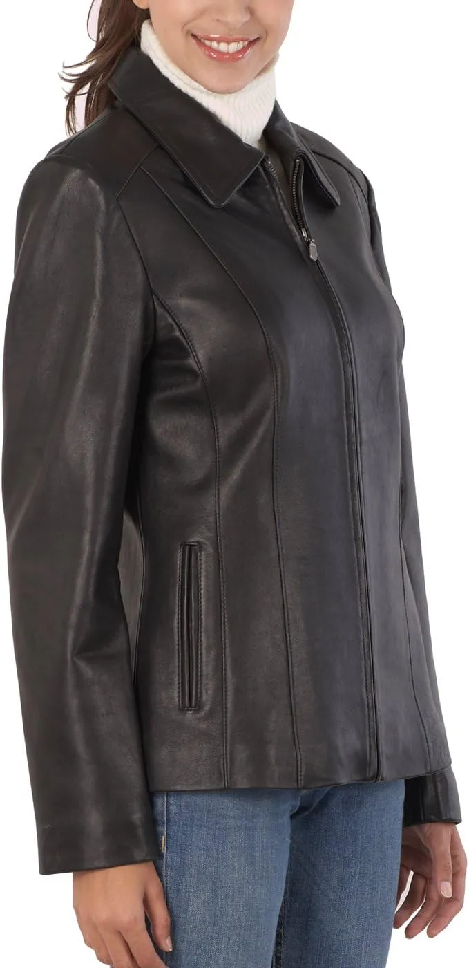 BGSD Women Miranda Lambskin Leather Jacket (Also available in Plus Size & Petite)