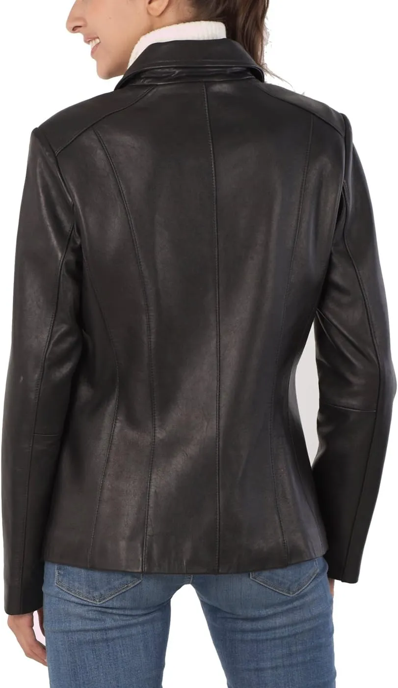 BGSD Women Miranda Lambskin Leather Jacket (Also available in Plus Size & Petite)