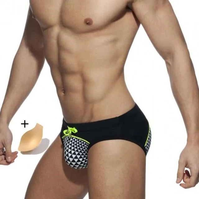 Black and White Swim Briefs