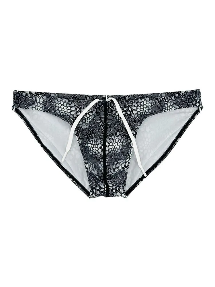 Black Scales Swim Briefs
