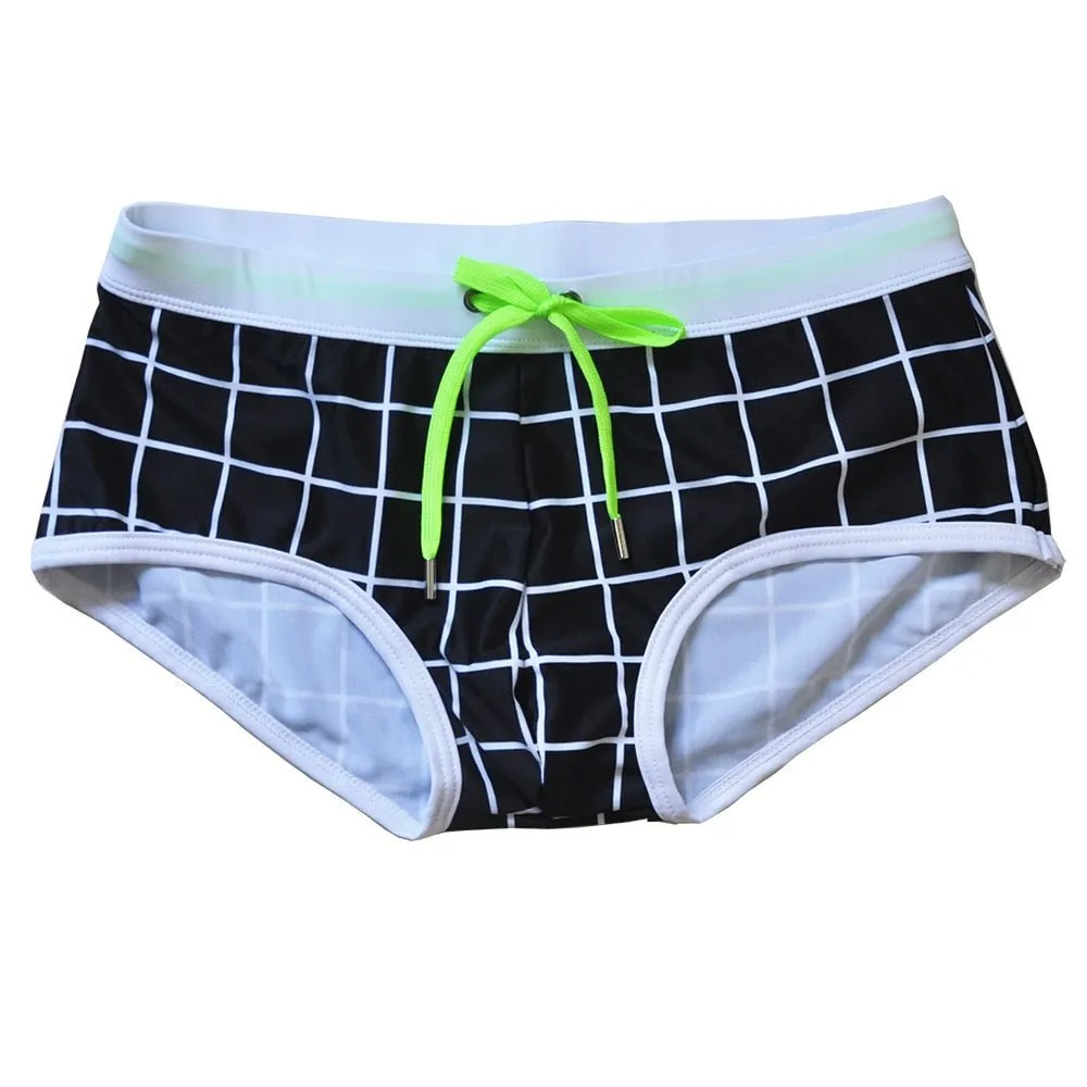 Black Squared Swim Briefs
