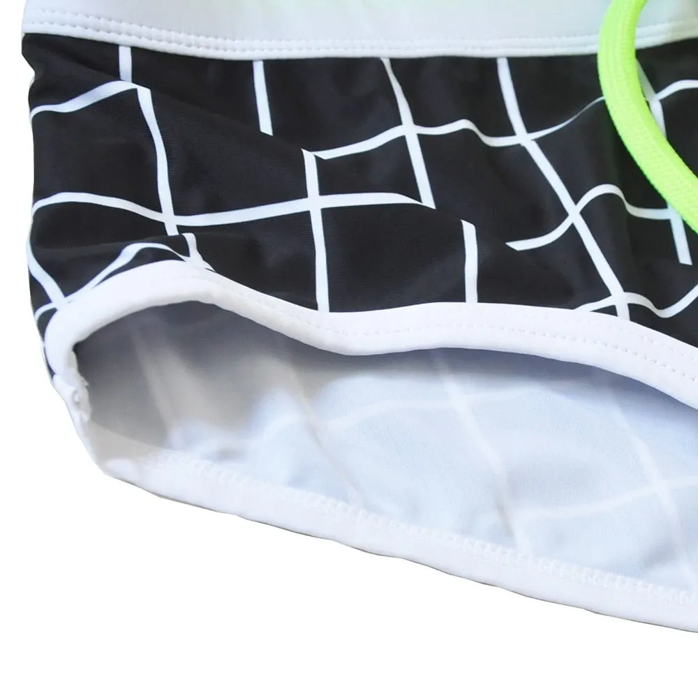 Black Squared Swim Briefs