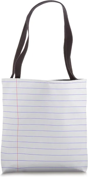 Blank Lined Paper Cute Writing Elementary School Teacher Tote Bag