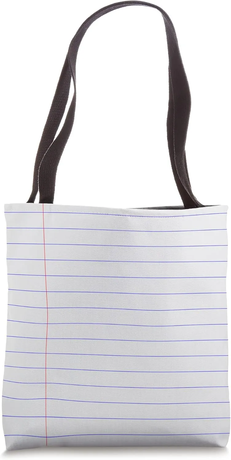 Blank Lined Paper Cute Writing Elementary School Teacher Tote Bag