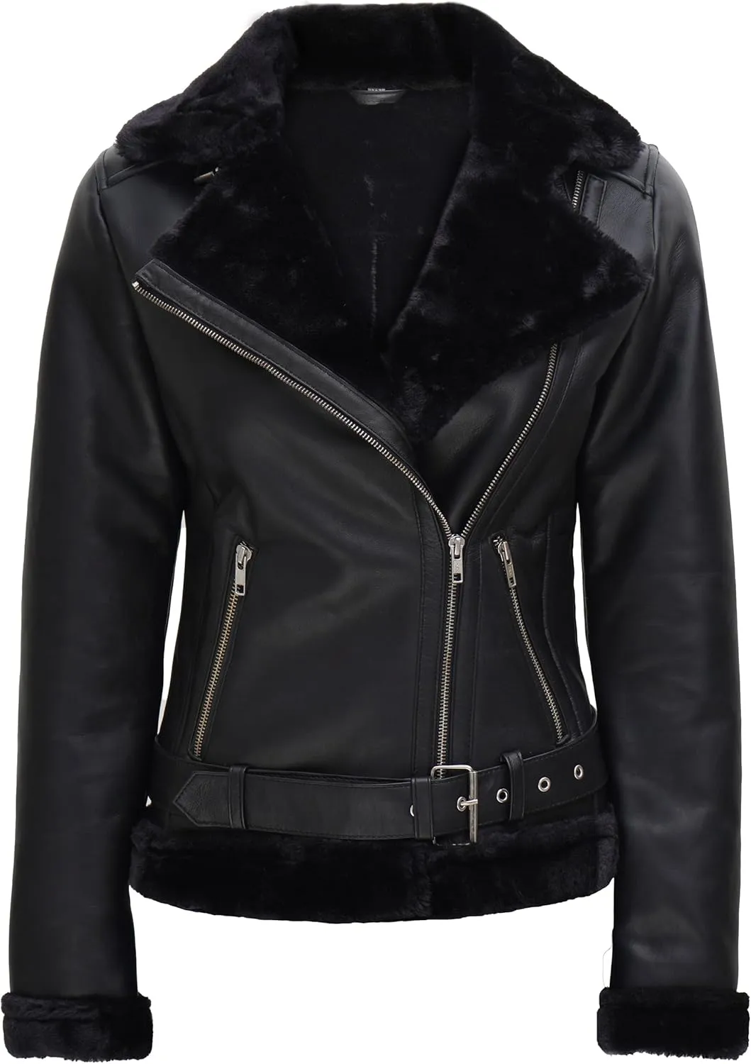Blingsoul Womens Leather Jacket - Real Leather Winter Jackets for Women