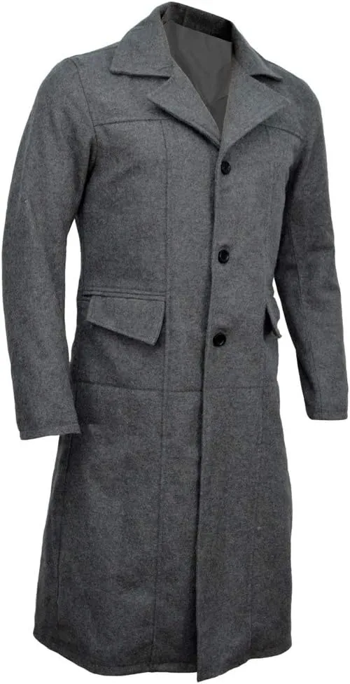 Bloodborne Game The Hunter Grey Wool Trench Coat for Mens