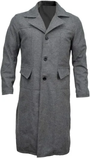 Bloodborne Game The Hunter Grey Wool Trench Coat for Mens