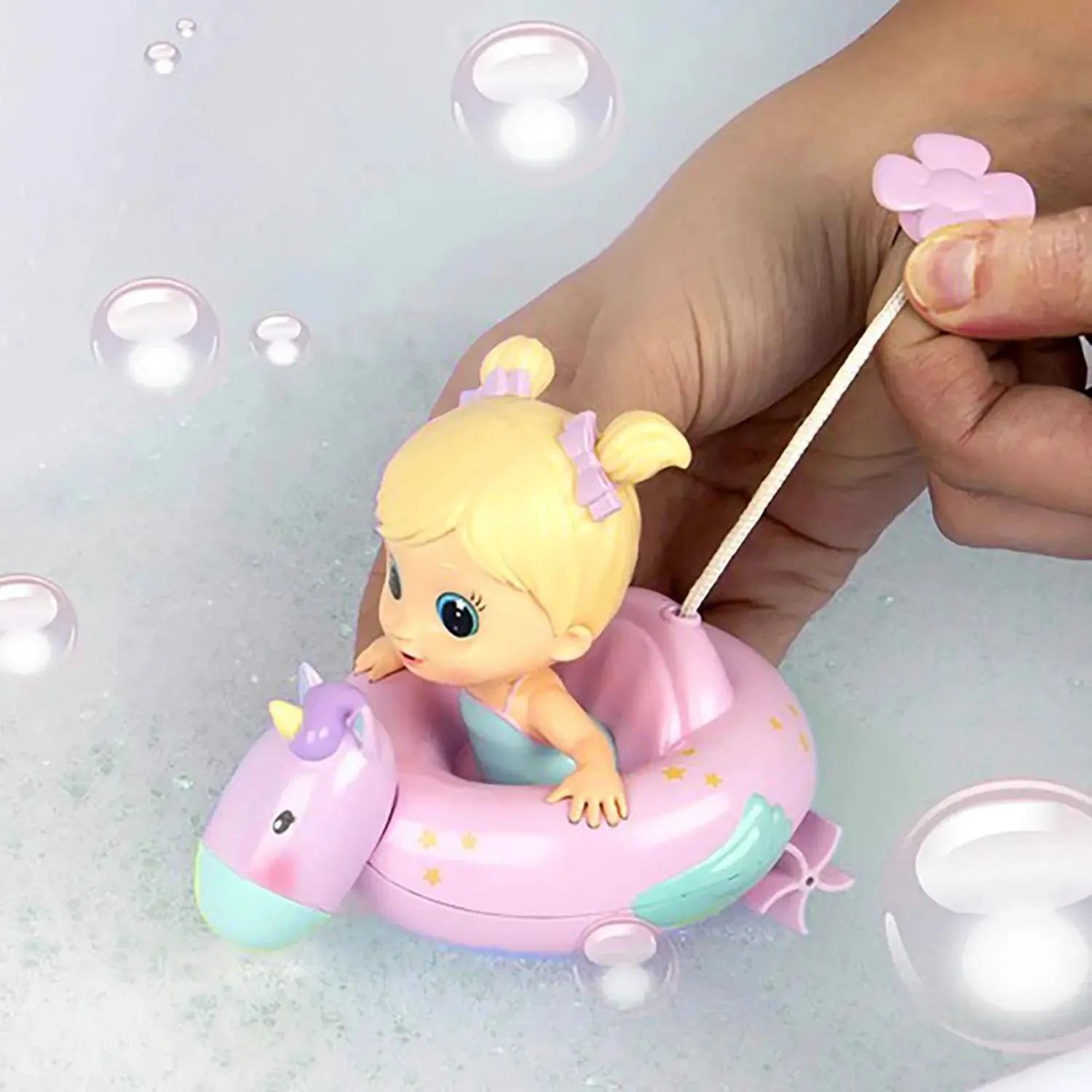 Bloopies Floaties Bath Toy Animal Design Ring Wind Up Paddles
