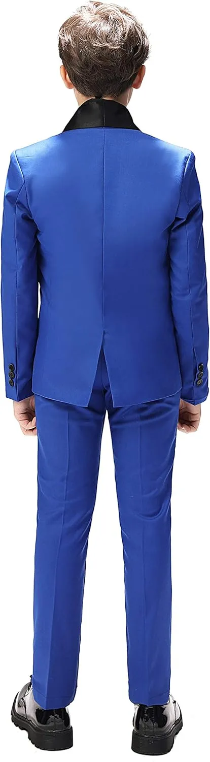 Boy Suits Tuxedo Slim Fit Suit for Boys Kids Toddler Dress Outfit with Coat, Pants, Vest Set No Tail