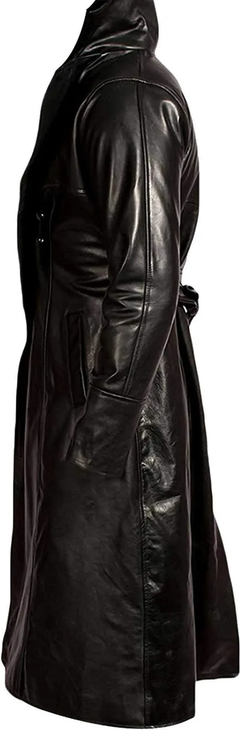 Brandon Lee The Crow Eric Draven Gothic Dracula Vampire Black Trench Leather Coat
