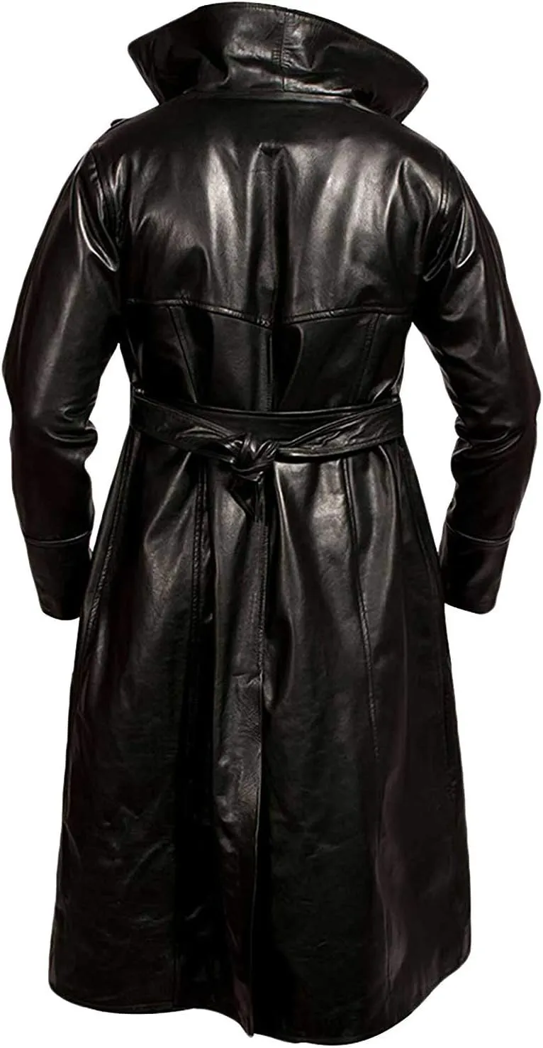 Brandon Lee The Crow Eric Draven Gothic Dracula Vampire Black Trench Leather Coat