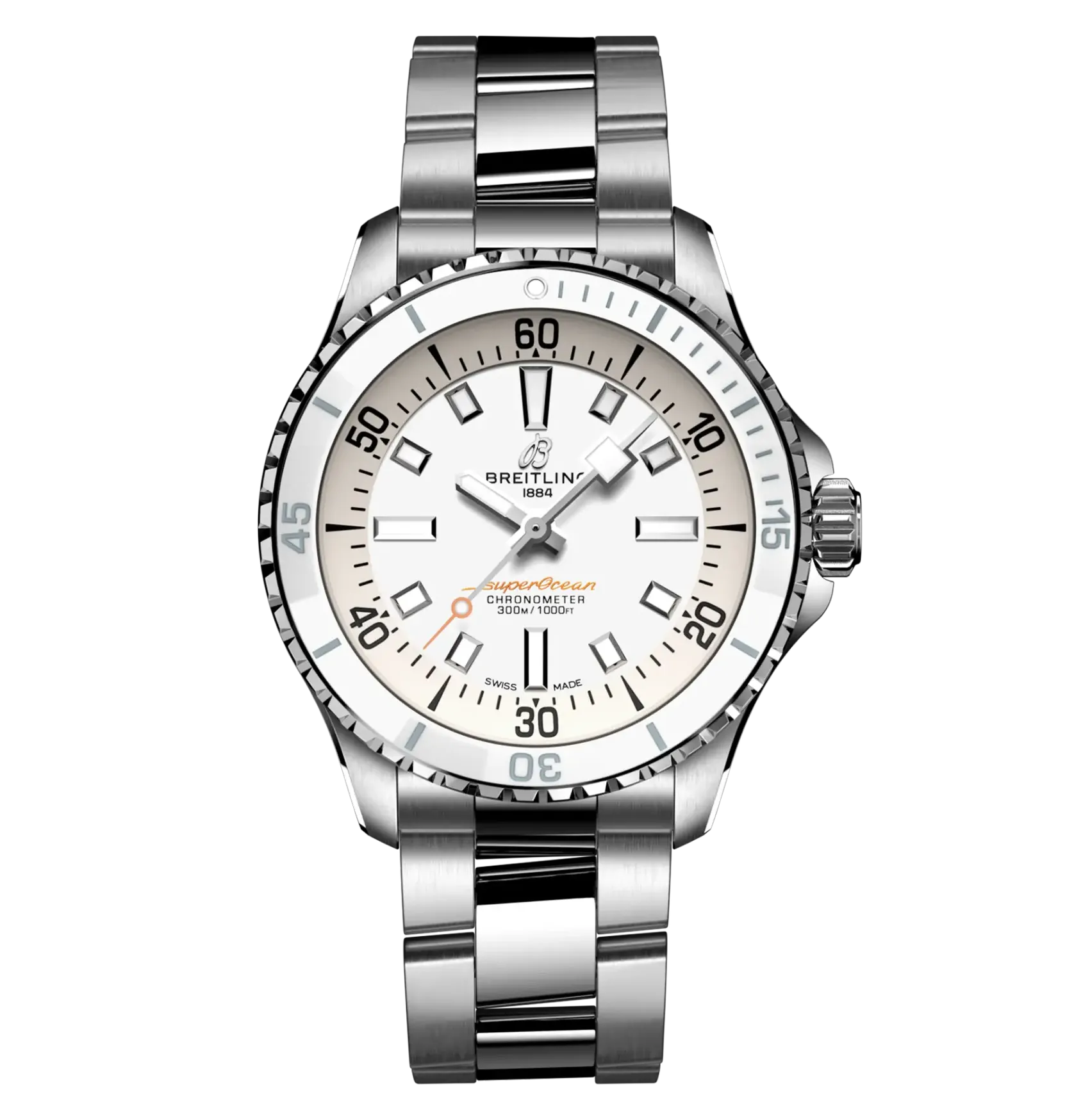 Breitling Superocean Automatic 36 Watch with White Dial