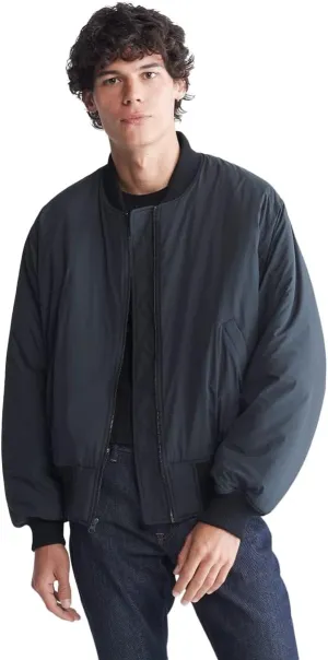 Calvin Klein Men's Matte Logo Zip Bomber Jacket