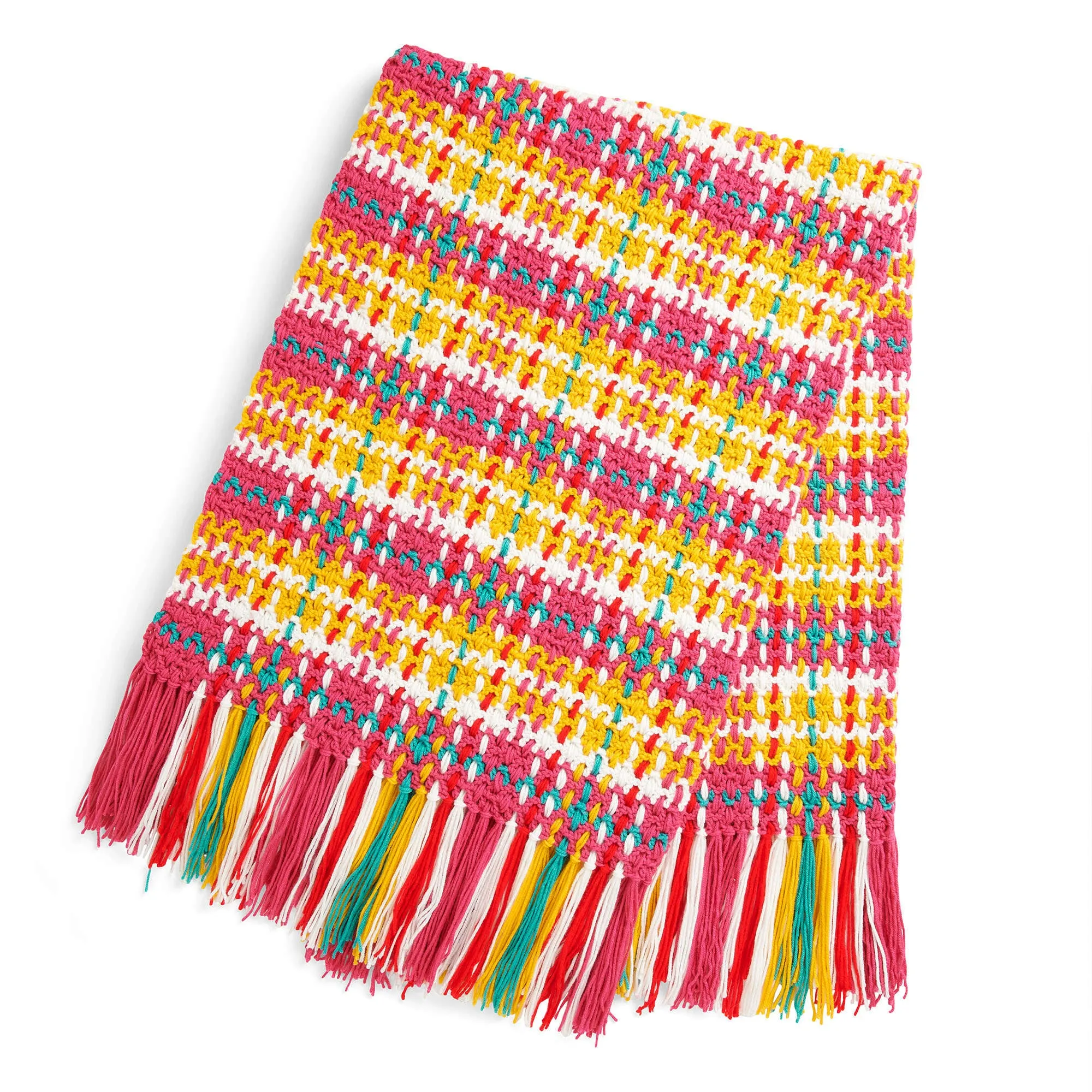 Caron Rad Plaid Crochet Blanket