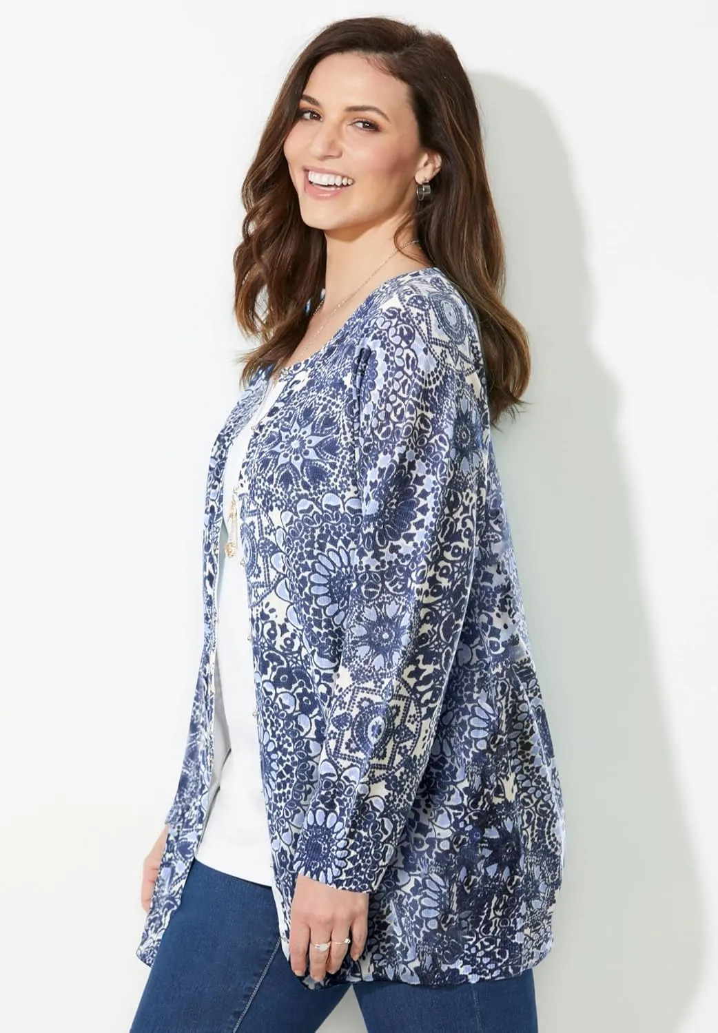 Catherines Women's Plus Size The Timeless Cardigan