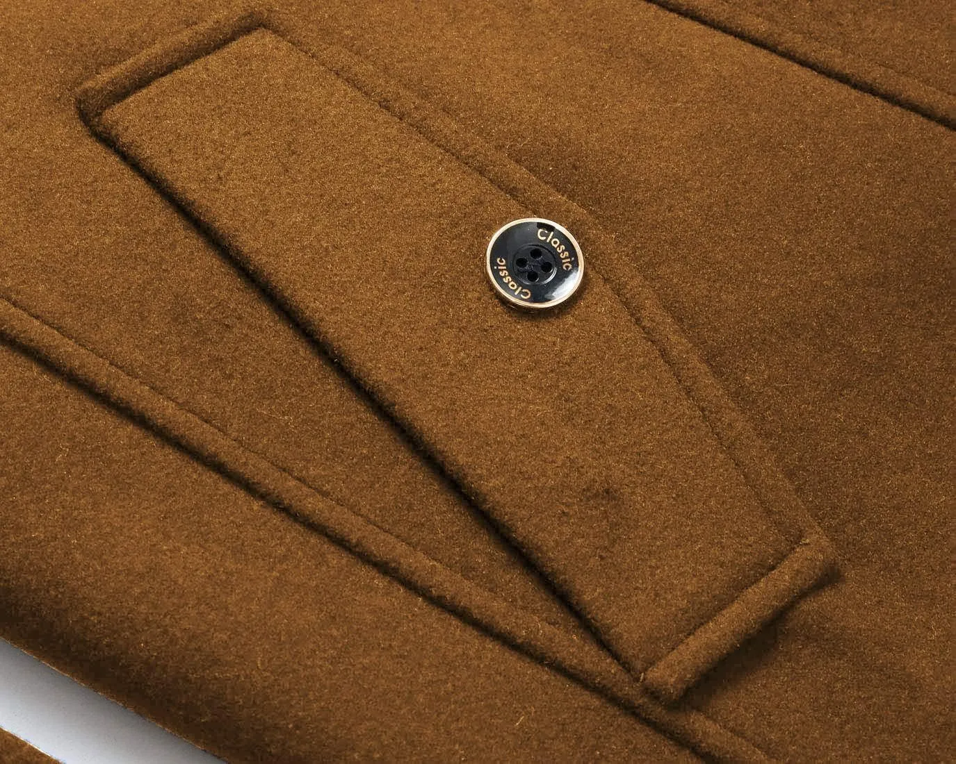 CHARTOU Men's Stylish Scarf Single Breasted Wool Walker Coat Thick Winter Jacket-6 Colors