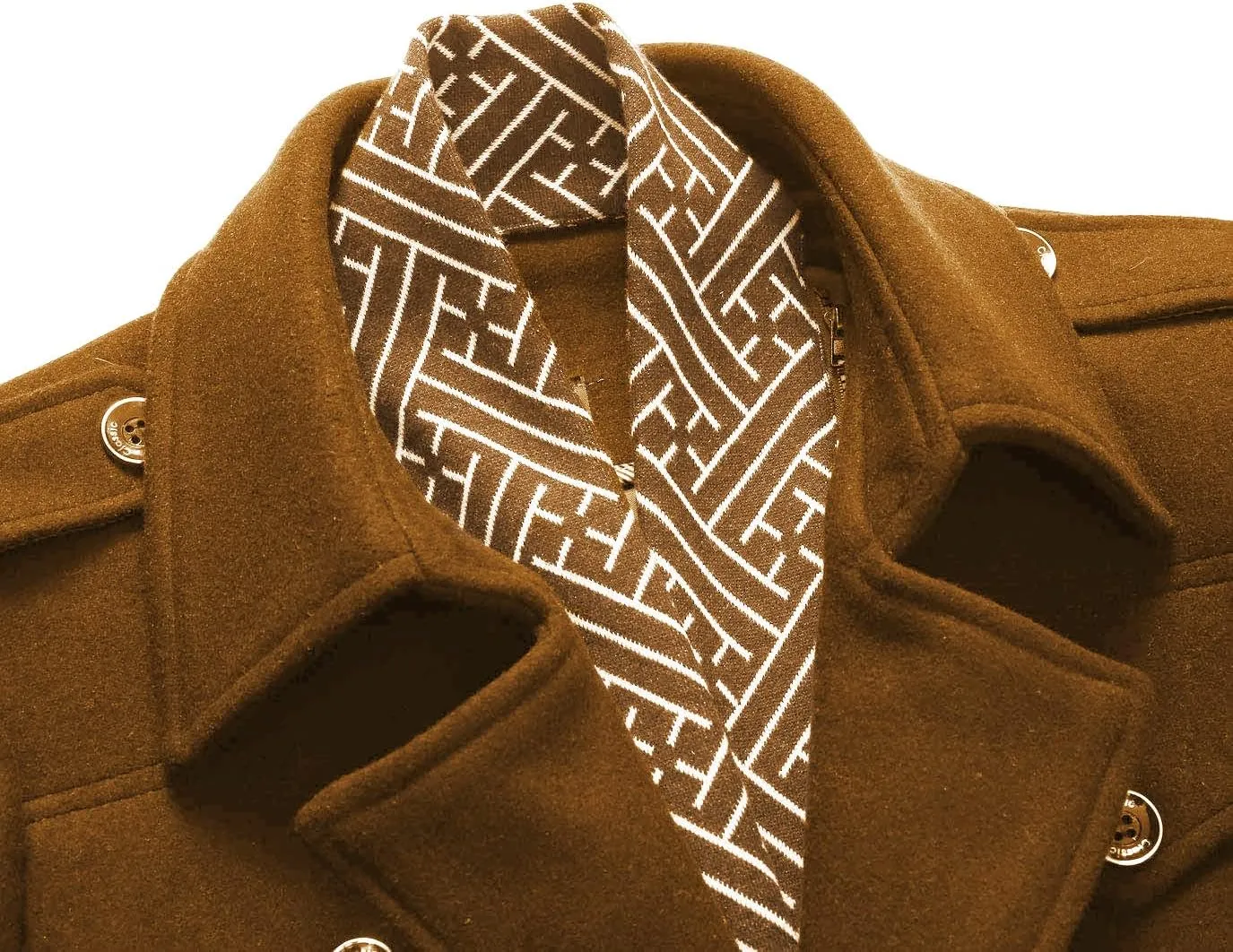 CHARTOU Men's Stylish Scarf Single Breasted Wool Walker Coat Thick Winter Jacket-6 Colors