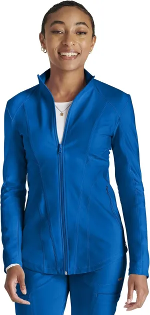 Cherokee Form Women Warm Up Scrubs Jacket Zip Front CK390
