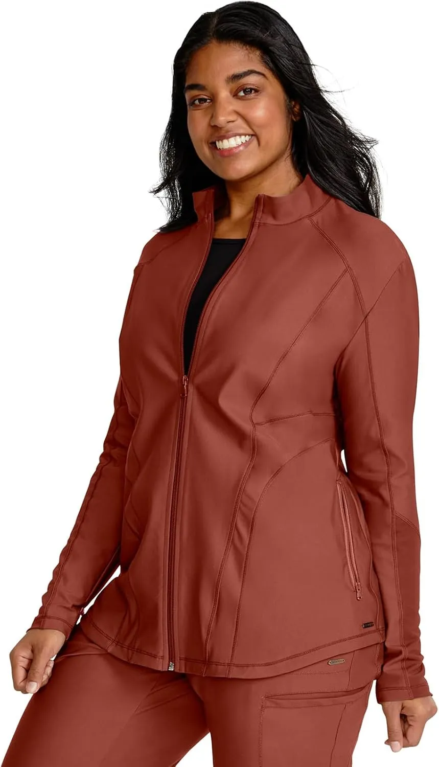 Cherokee Form Women Warm Up Scrubs Jacket Zip Front CK390