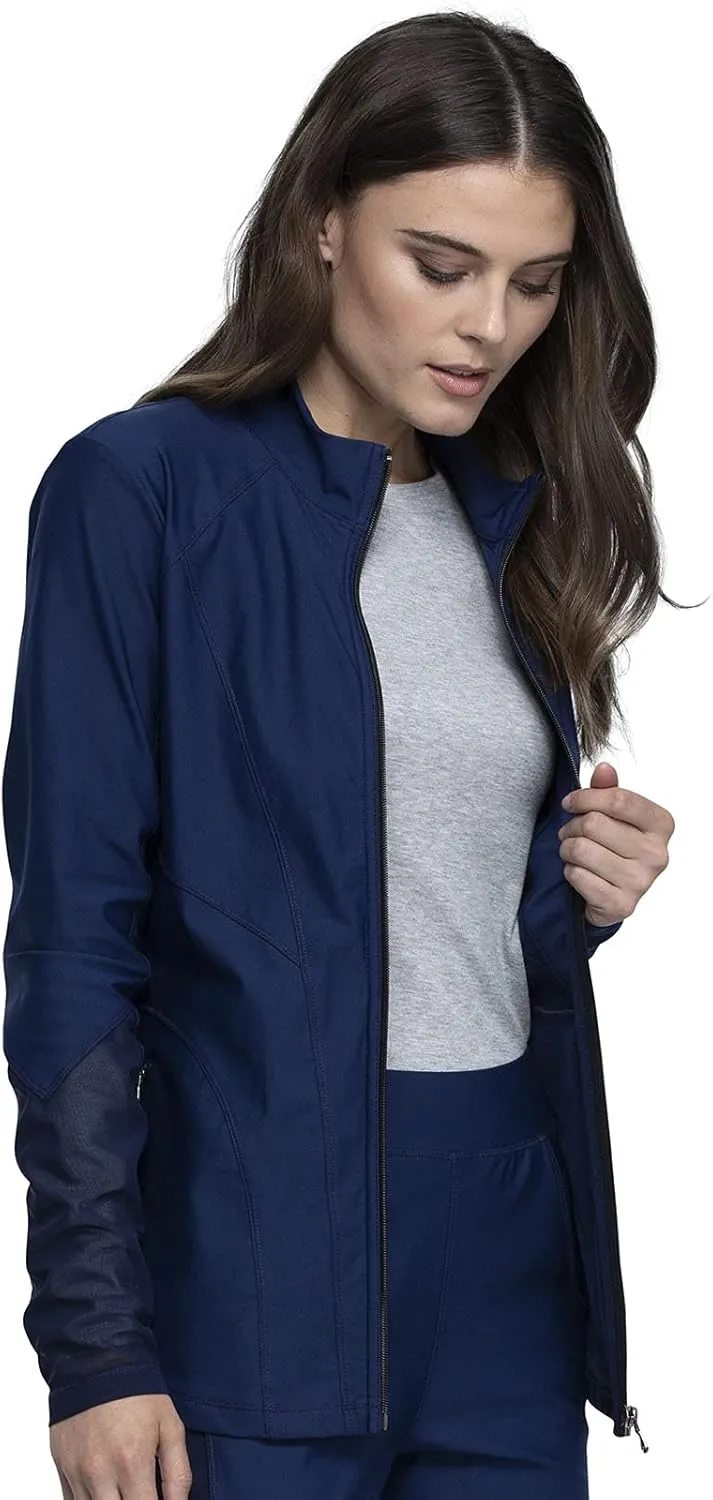 Cherokee Form Women Warm Up Scrubs Jacket Zip Front CK390