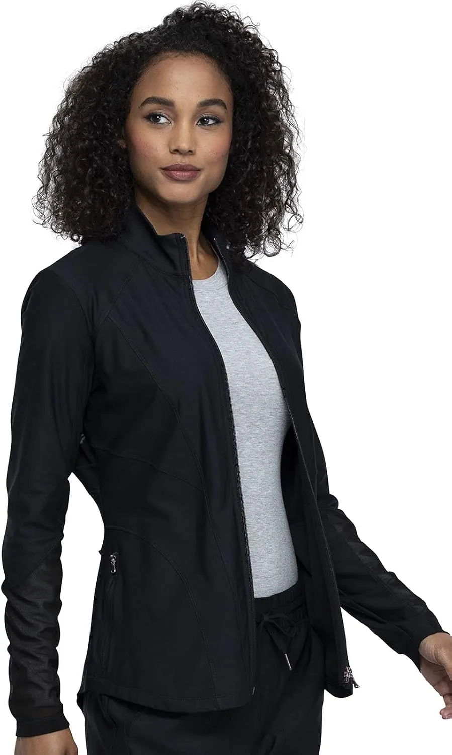Cherokee Form Women Warm Up Scrubs Jacket Zip Front CK390