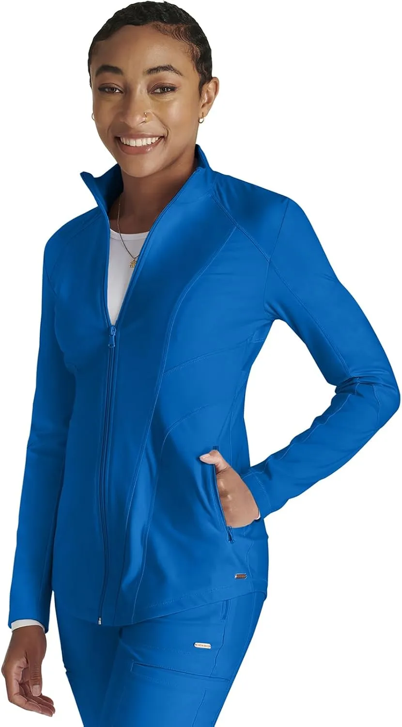 Cherokee Form Women Warm Up Scrubs Jacket Zip Front CK390