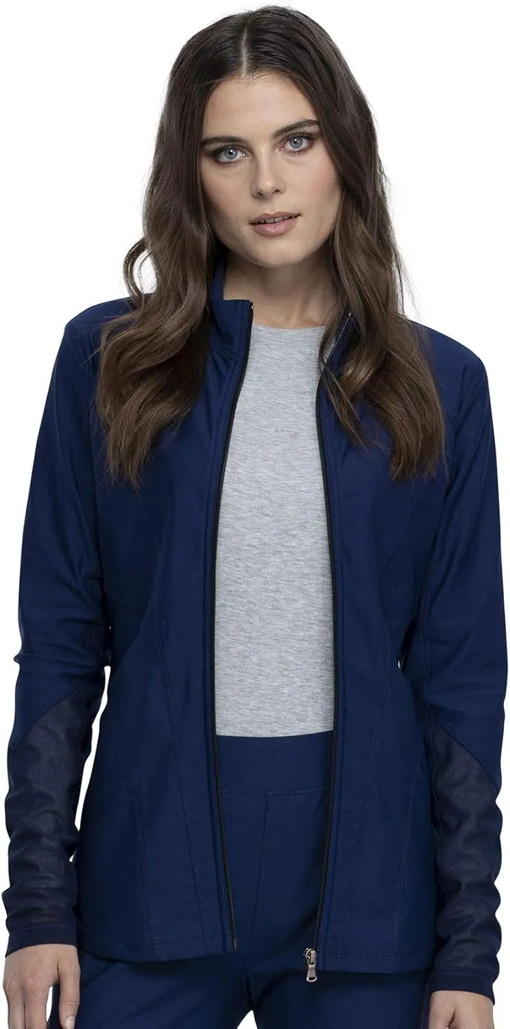 Cherokee Form Women Warm Up Scrubs Jacket Zip Front CK390