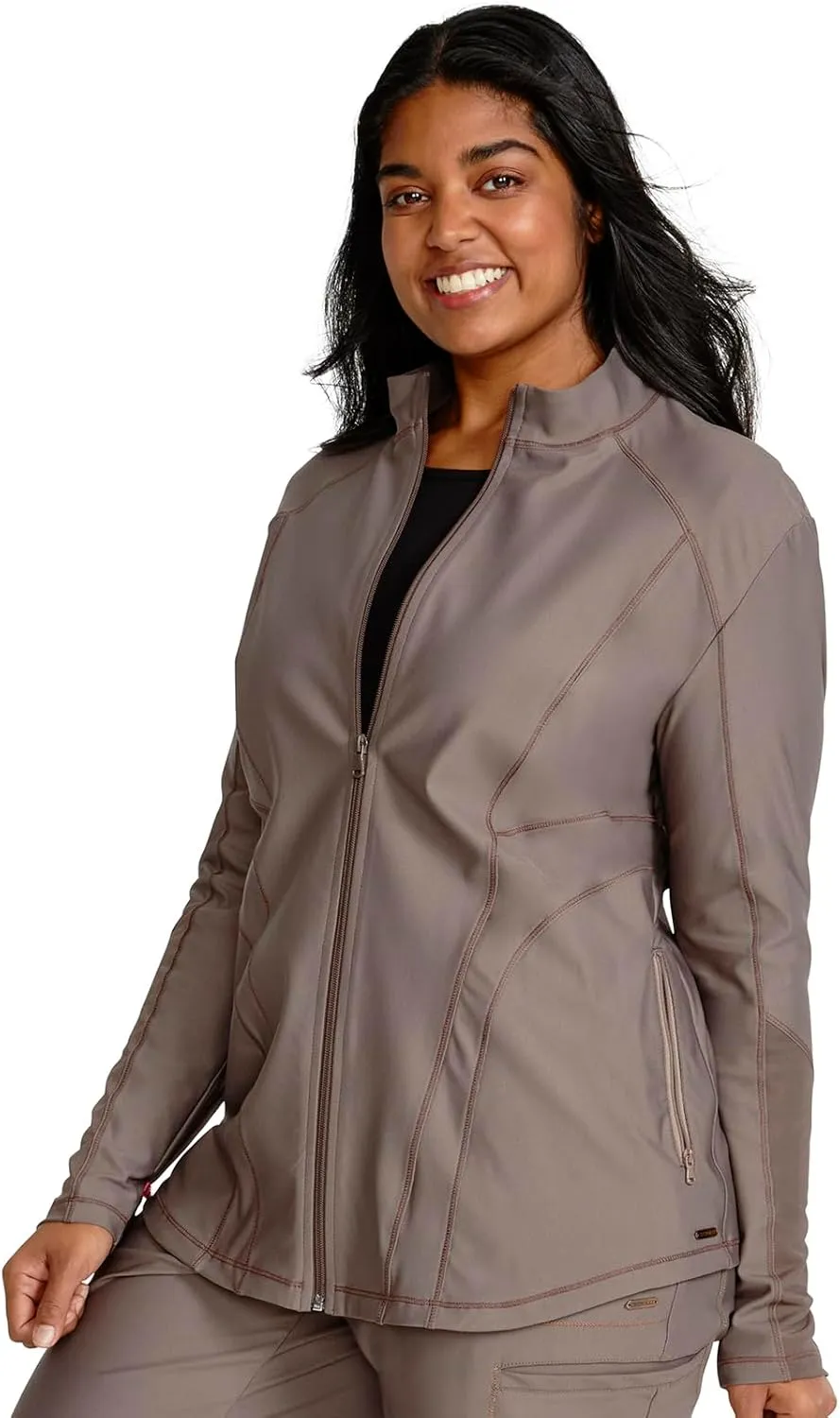 Cherokee Form Women Warm Up Scrubs Jacket Zip Front CK390