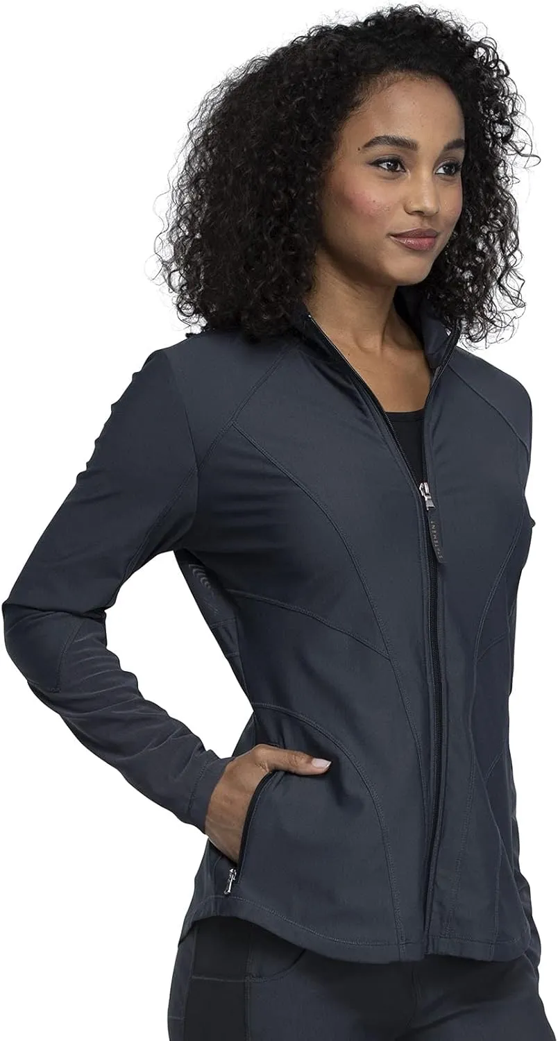 Cherokee Form Women Warm Up Scrubs Jacket Zip Front CK390