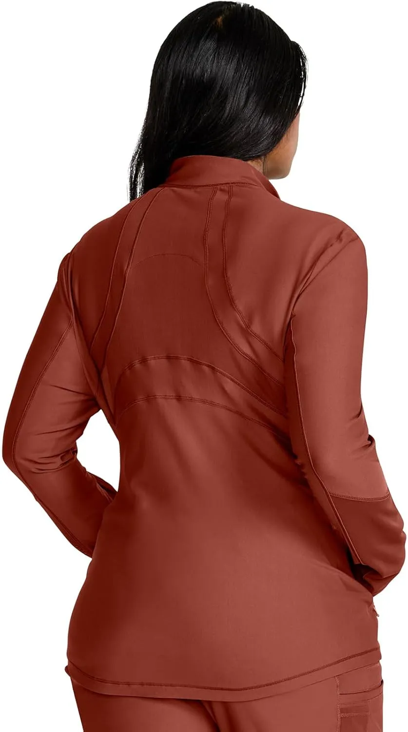 Cherokee Form Women Warm Up Scrubs Jacket Zip Front CK390