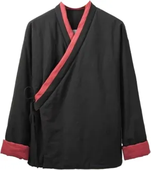 Chinese Style Parkas Men Streetwear Kimono Jacket Mens Kung Fu Cotton-padded Man Linen Coats Male Tang Suit