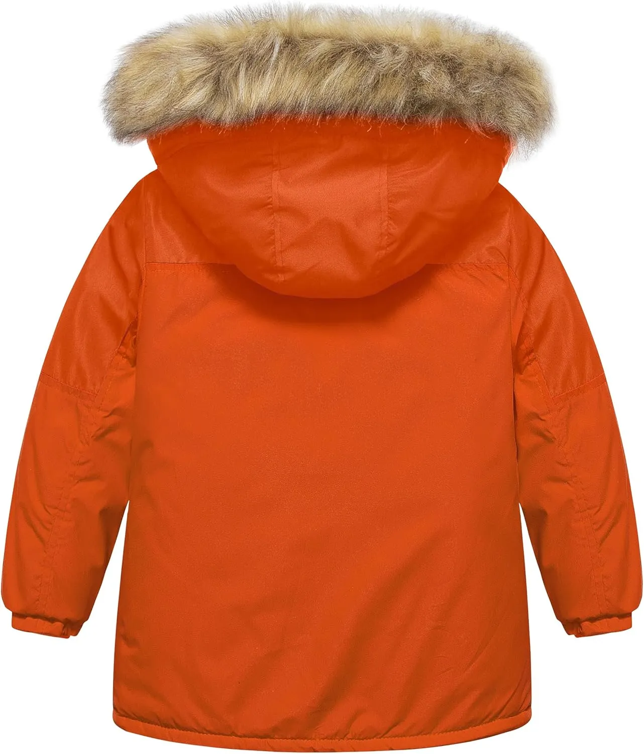 Chrisuno Boy's Med-length Parka Winter Coat Waterproof Outwear Ski Snow Jackets Thick Padded Insulated Windbreaker